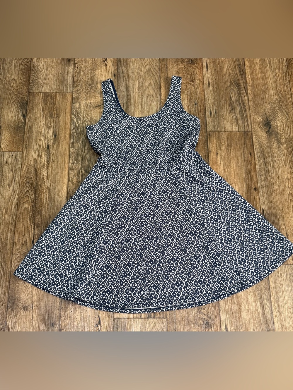 Copper Key Navy and White Sleeveless Midi Dress Summer Sundress